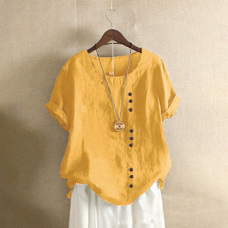 Comfortable Cotton Linen Casual Top for Women