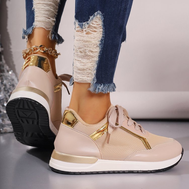 Women Orthopedic Shoes Bling Wedge Sneakers