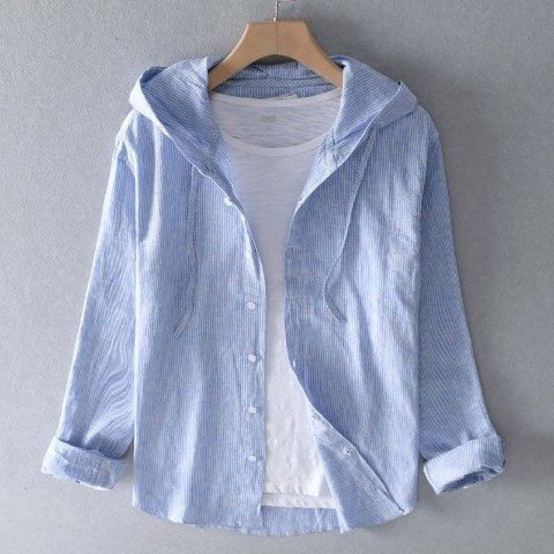 Men's Breathable Linen Hoodie