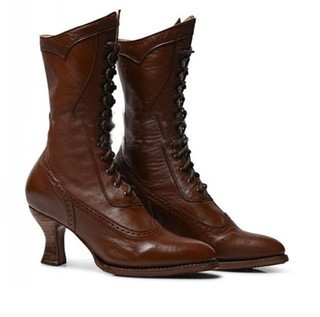 Women's Pointed Toe Lace-up Martin Boots