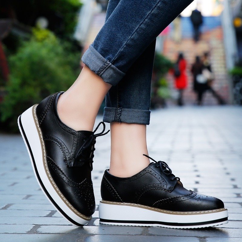 Walking Shoes For Women Comfy Interior Versatile Casual Oxford Shoes Modern