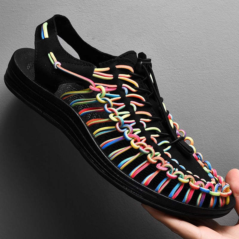 Men Orthopedic Sandals Weaving Non-shock Unique Summer