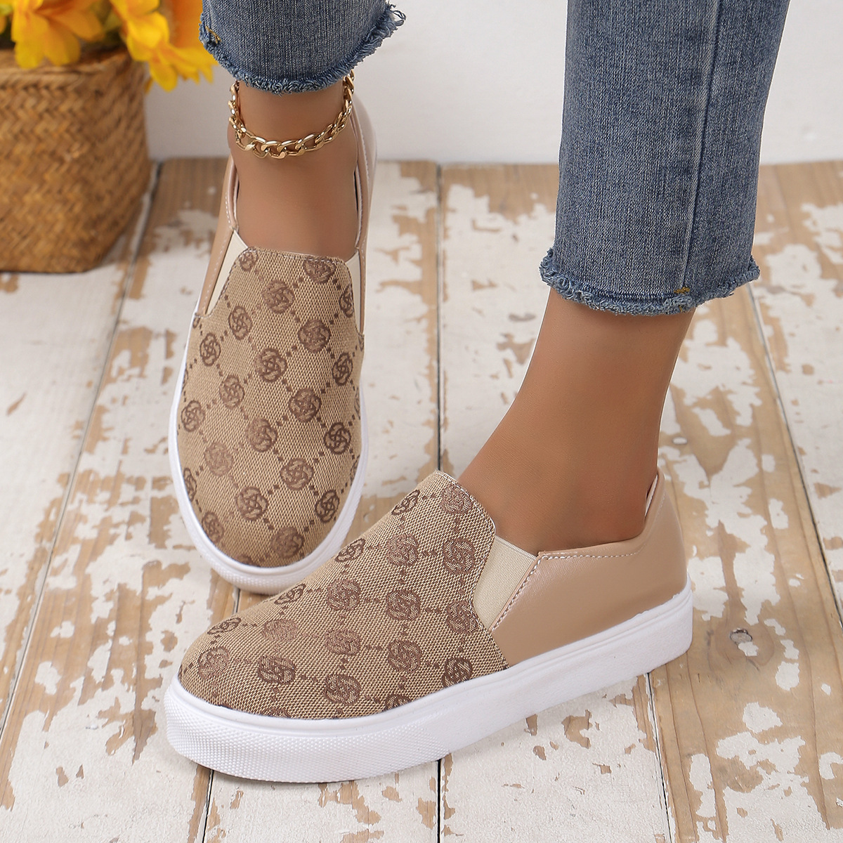 Sequin Thick Sole Lefu Shoes Loafers