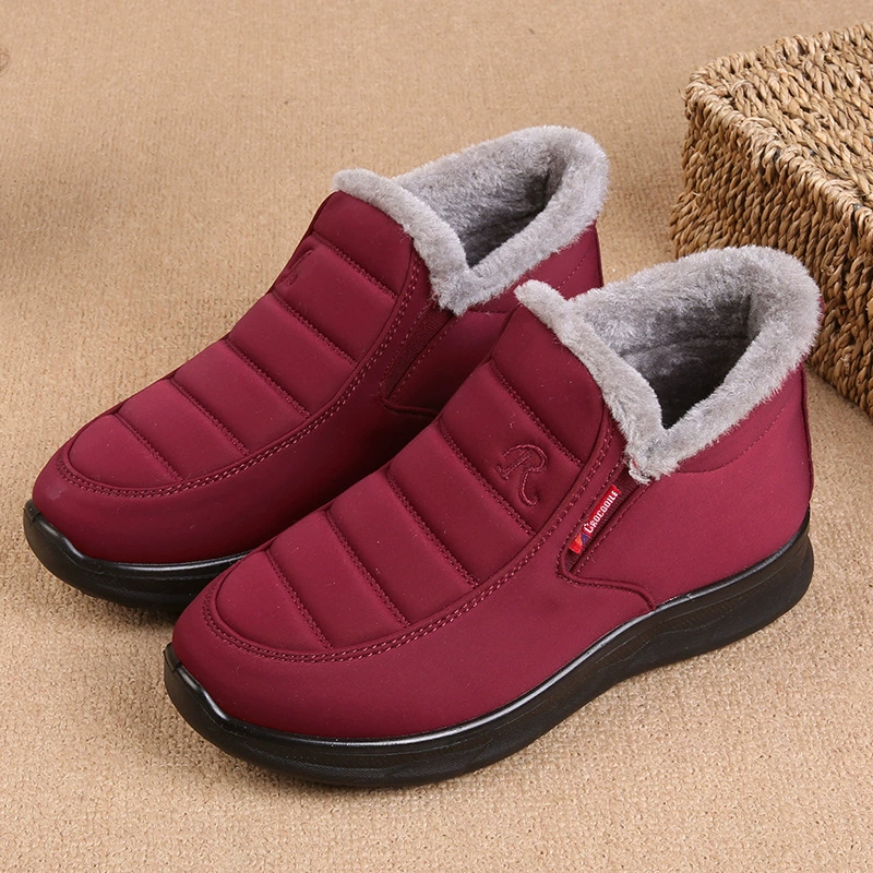 Ergonomic Shoes Winter Non-slip Waterproof Snow Plush Ankle Boots