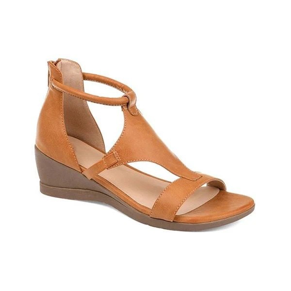 Orthopedic Leather Sandals with Heel