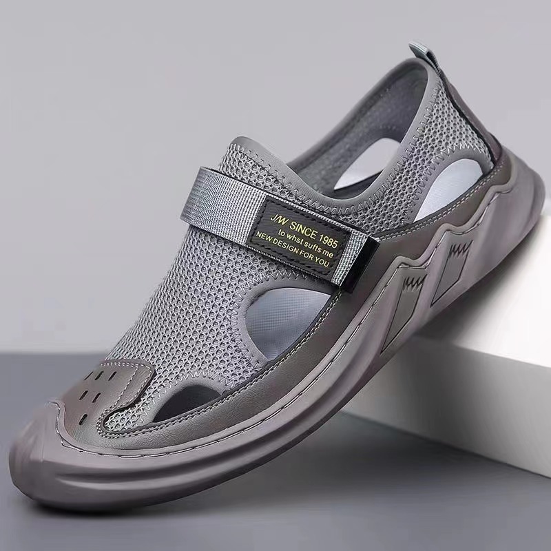 Men Nonslip Hook&loop Orthopedic Sandals Anti-collision Summer