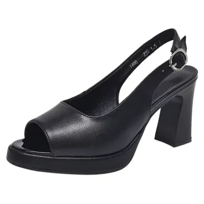 Orthopedic High-Heel Sandals with Adjustable Straps