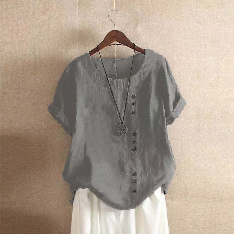 Comfortable Cotton Linen Casual Top for Women