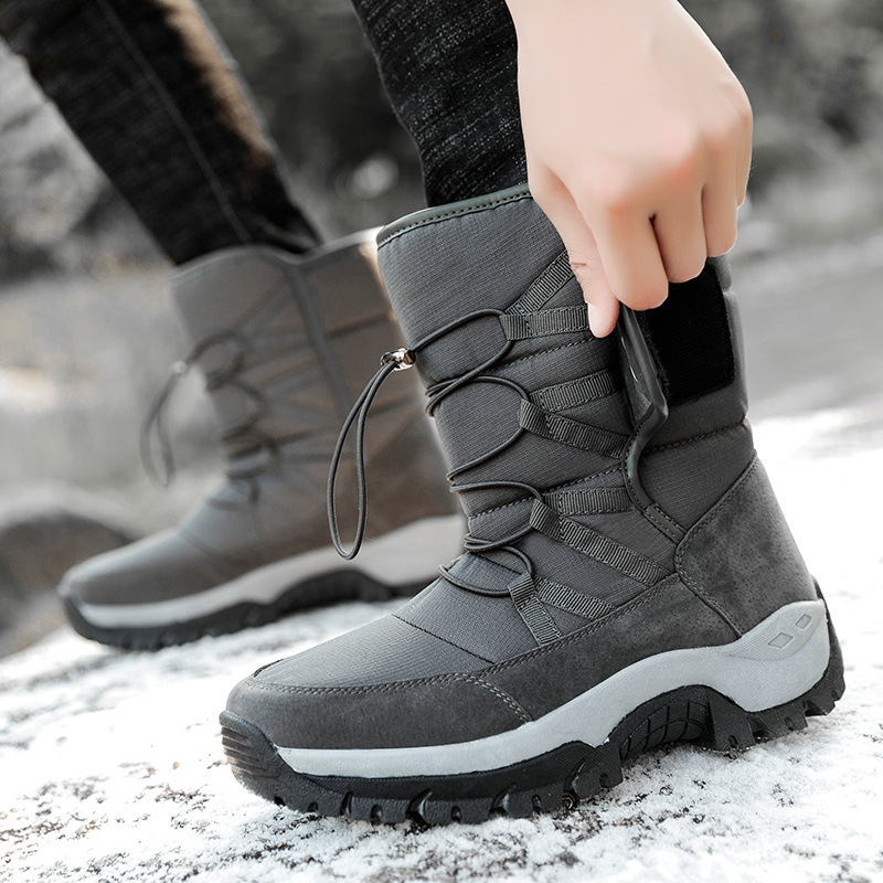 Men Waterproof Orthopedic Winter Shoes Fur Snow Boots