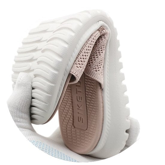 Women Orthopedic Sandals Mesh Anti-slip Broad Strap Beach Flat Sildes