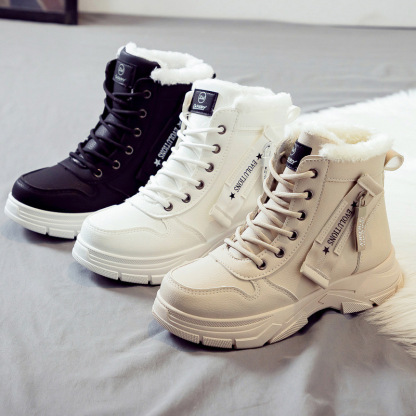 Winter Boots Women Fleece Lined
