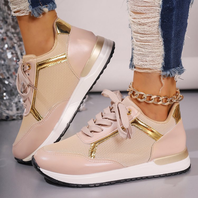 Women Orthopedic Shoes Bling Wedge Sneakers