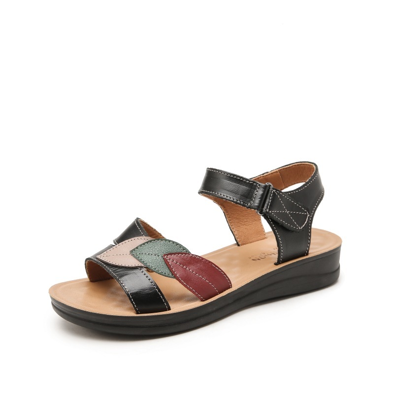 Women's Sandals Summer Flat Soft Bottom Non-Slip Red Comfortable Soft