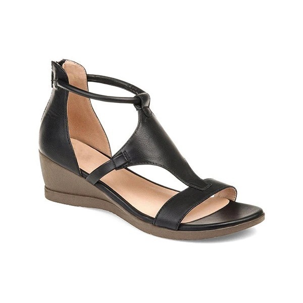 Orthopedic Leather Sandals with Heel