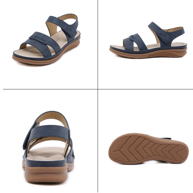 Women Orthopedic Sandals Hook&loop Ankle Strap Arch Support Basic Walking Summer