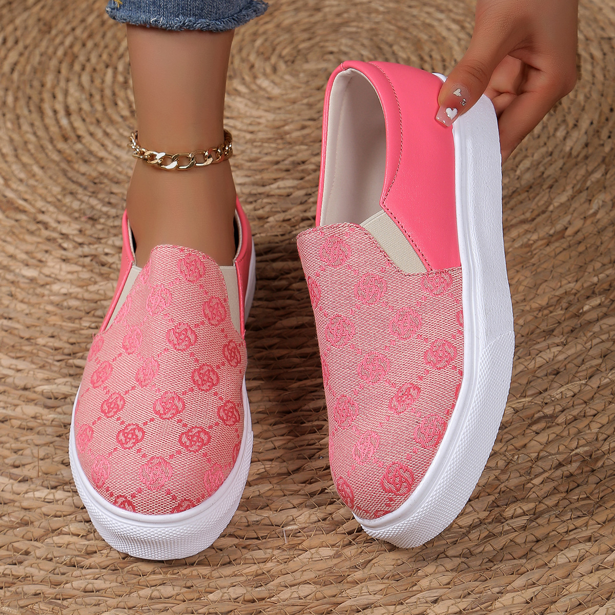 Sequin Thick Sole Lefu Shoes Loafers