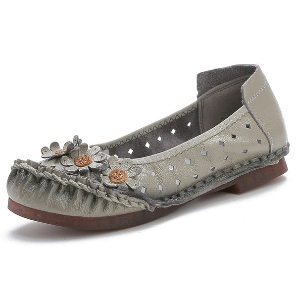 Genuine Leather Plus-Size Women's Single Shoes