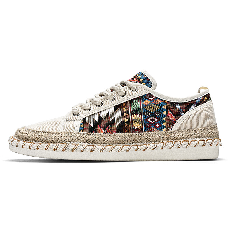 Men's ethnic style breathable espadrilles