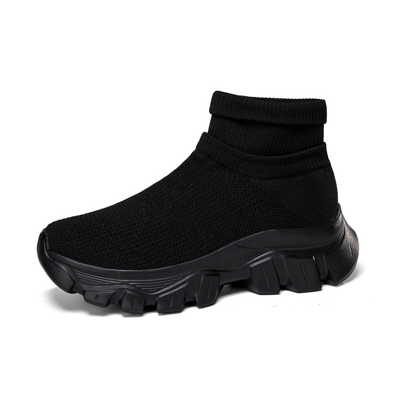 Slip-On Sock Sneakers Thick Soled Mesh Shoes