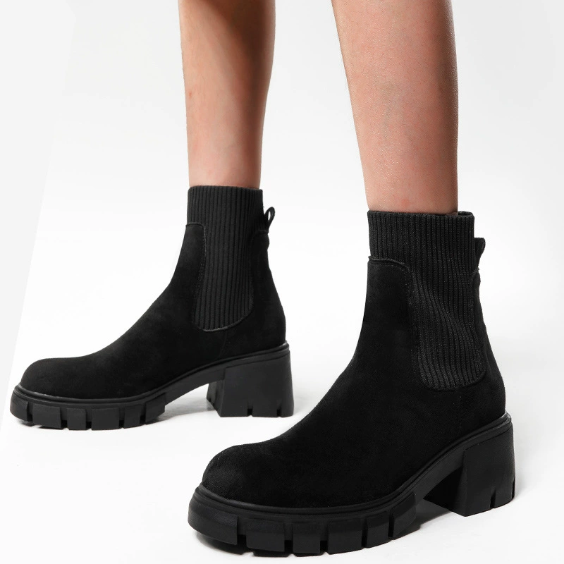 British-style block Martin boots