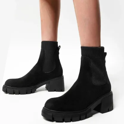 British-style block Martin boots