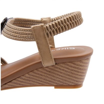 Arch Support Sandals Women Woody Design Rhinestones Open Toe Wedge Summer Beach Trendy