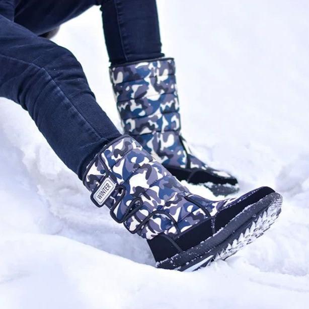 Men's Warm Snow Waterproof Boots Thick Plush Non-Slip Platform