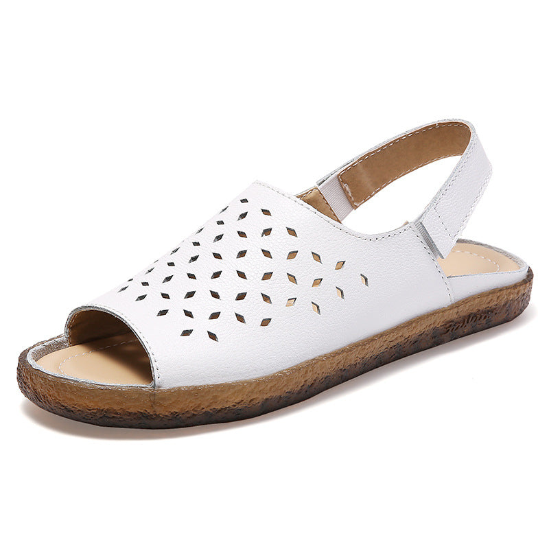 Hollow Out Low Top Flat Heel Breathable Women's Sandals: Perfect Blend of Comfort and Style