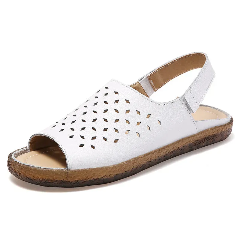 Hollow Out Low Top Flat Heel Breathable Women's Sandals: Perfect Blend