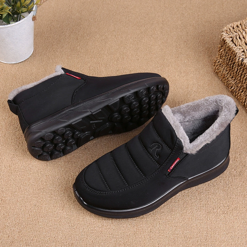 Ergonomic Shoes Winter Non-slip Waterproof Snow Plush Ankle Boots