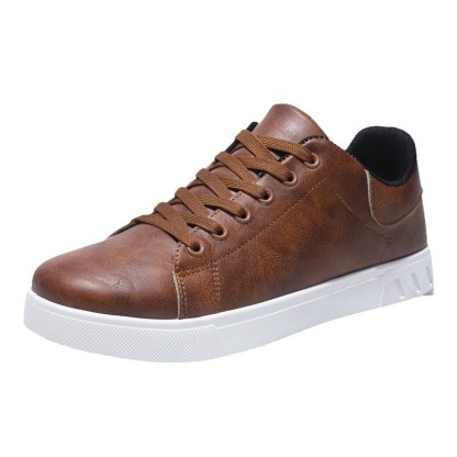 Men's Stylish Brown Leather Sneakers