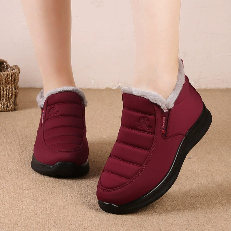 Ergonomic Shoes Winter Non-slip Waterproof Snow Plush Ankle Boots