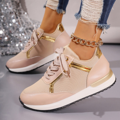 Women Orthopedic Shoes Bling Wedge Sneakers