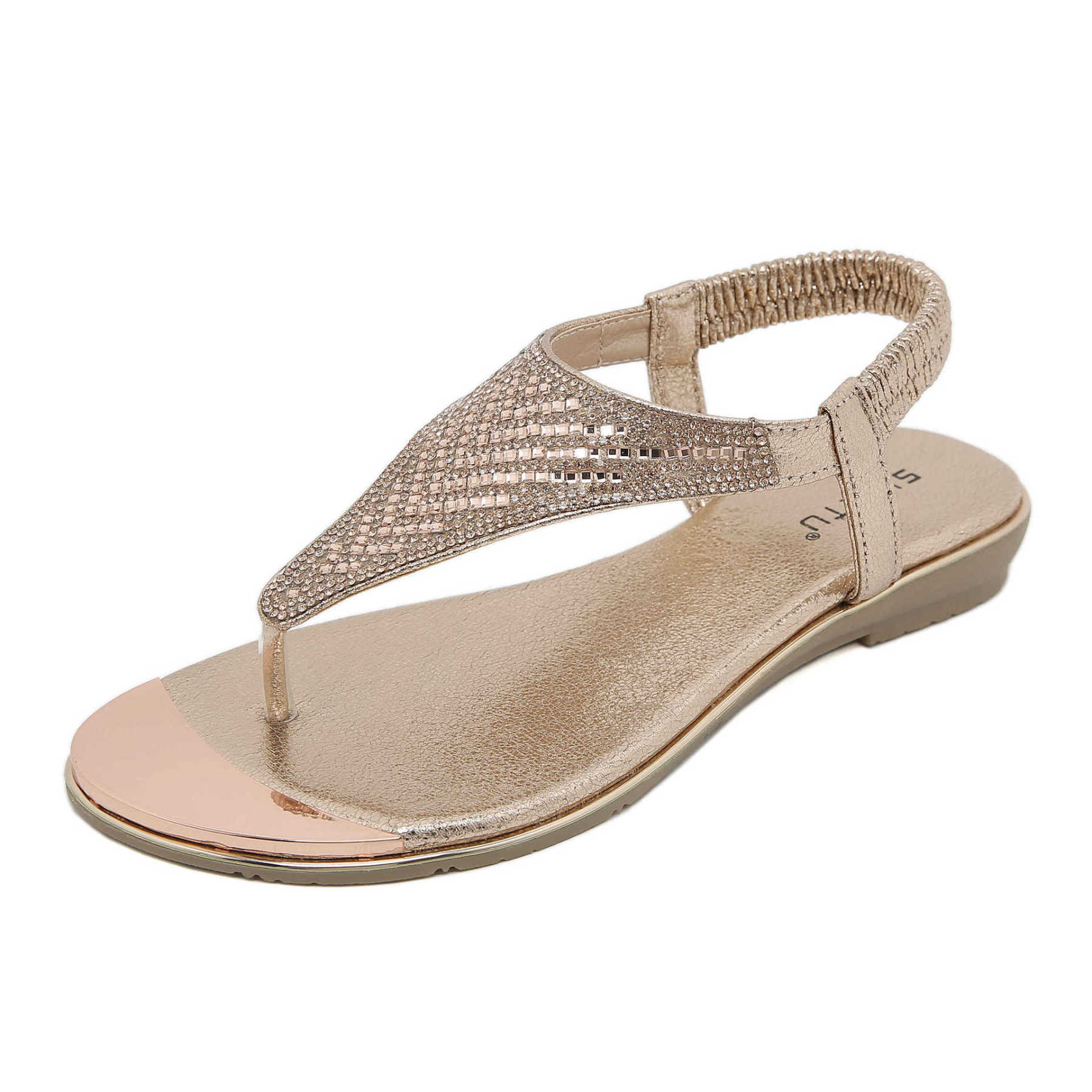 Summer Women Roman Style Hollow Clip Toe Thong Flat Sandals Flip Flops