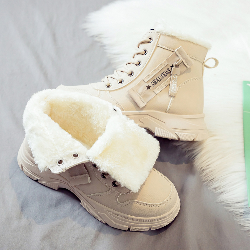 Winter Boots Women Fleece Lined