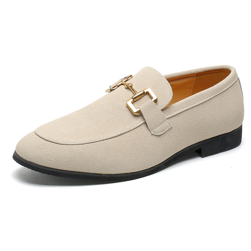Men’s Suede Loafers - Elegant Horsebit Detail - Almond Toe - Versatile Semi-Formal Wear