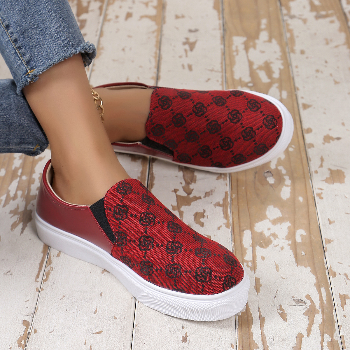 Sequin Thick Sole Lefu Shoes Loafers