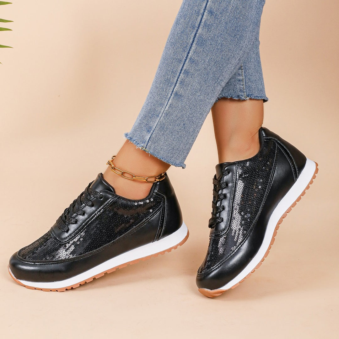  Women Metallic Platform Sneakers