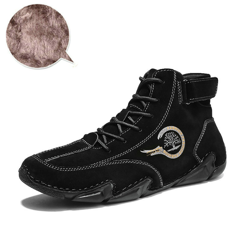 Handmade Suede Ankle Boots For Men Leisure Orthopedic Shoes