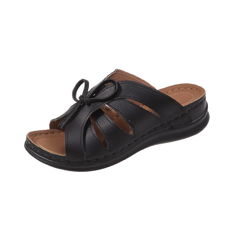 Uniqcomfy Sport Bowknot Arch Support Wedge Sandals