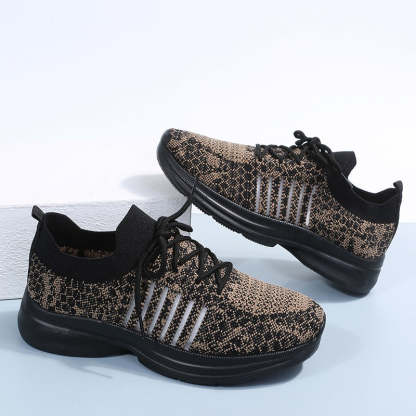 Women Running Orthopedic Shoes Mesh Elastic Collar Thick Platform Sneakers