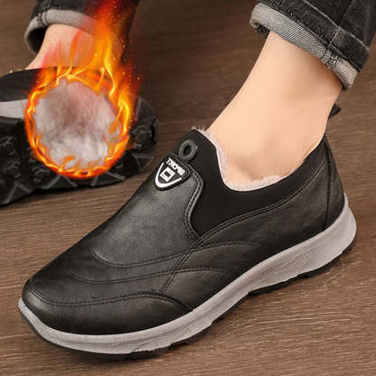 Orthopedic Snow Boots For Men Plush Slip-on Winter Shoes