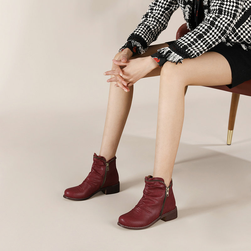 Cozy Colorful Ankle Winter Boots