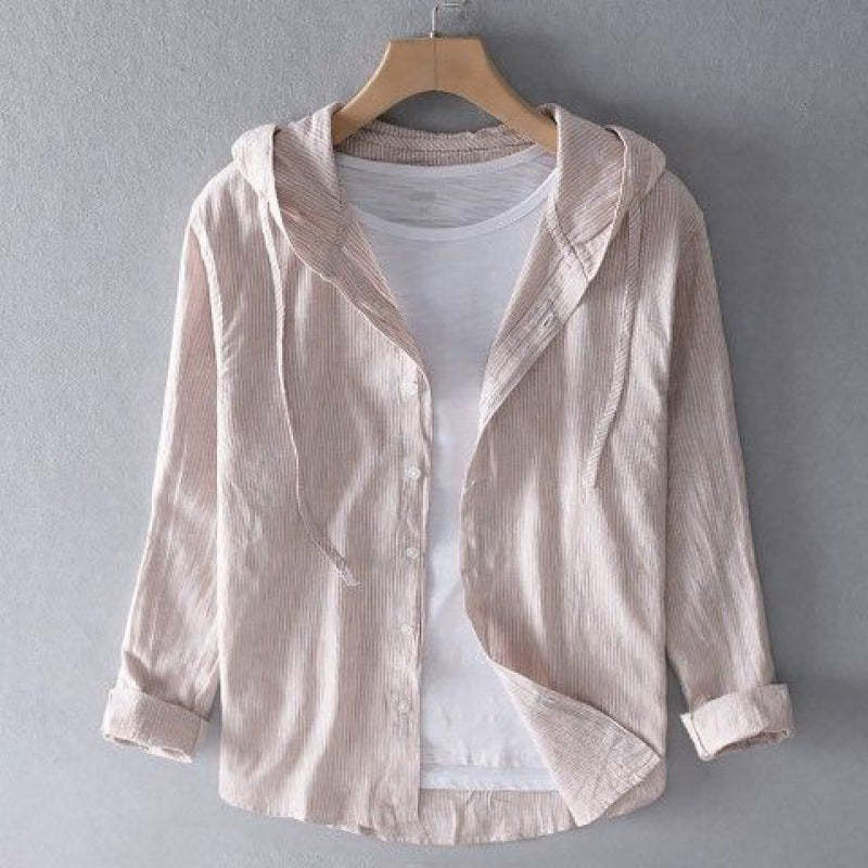Men's Breathable Linen Hoodie