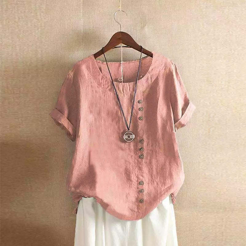 Comfortable Cotton Linen Casual Top for Women