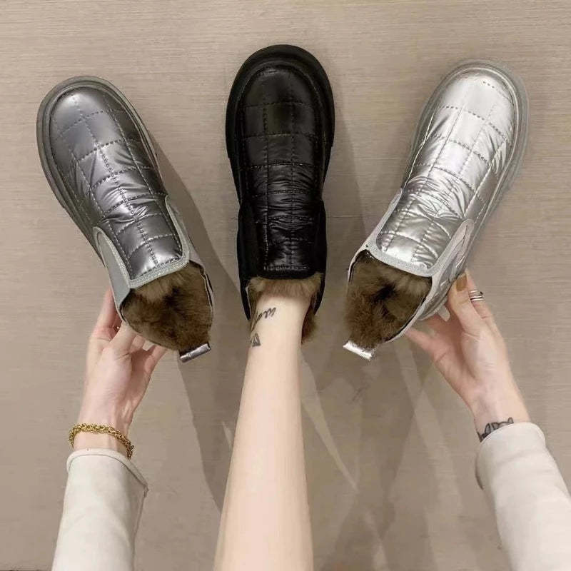 Women Orthopedic Casual Fur Ankle Boots Winter Shoes