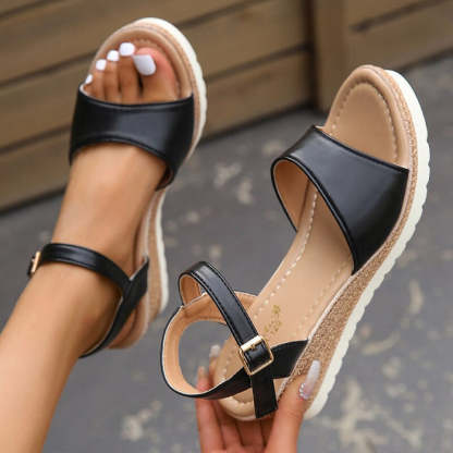 Orthopedic Sandals with Ankle Buckle