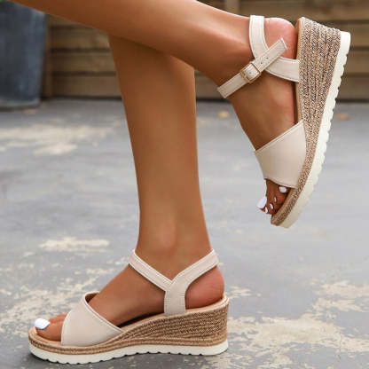 Orthopedic Sandals with Ankle Buckle
