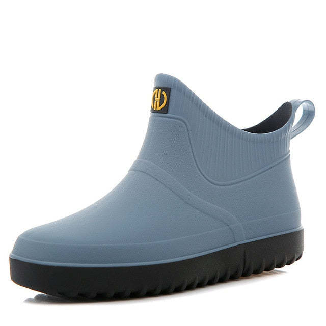 Men Rain Ankle Boots Slip-on Nonskid Orthopedic Shoes