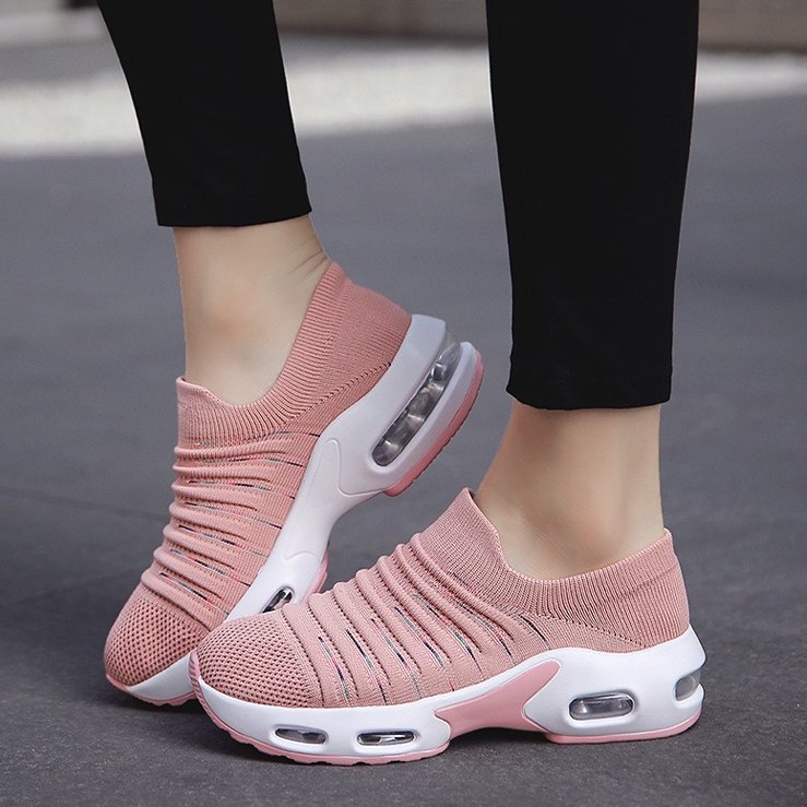 Orthopedic Shoes Women Breathable Slip-on Sneakers Air Cushion Mesh Leisure